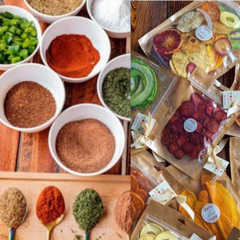 Powders and slices